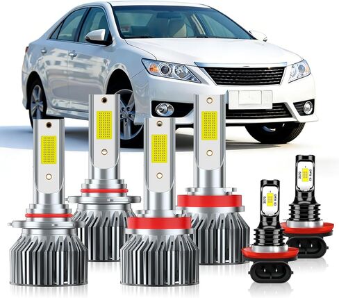 متوافق مع لمبة إضاءة القيادة Toyota Camry 2007-2014، رؤية محسنة، تركيب مباشر، عبوة من 6 قطع in Kuwait