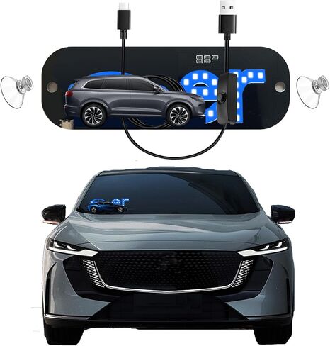 ضوء LED للسيارة، لافتات ضوئية للسيارة، LED أزرق، تحكم USB من النوع C، حامل كأس الشفط، لافتة لوحة إضاءة مناسبة لجميع السيارات in Kuwait