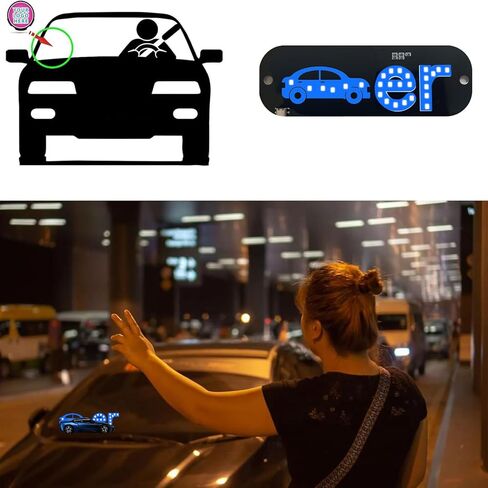 ضوء LED للسيارة، لافتات ضوئية للسيارة، LED أزرق، تحكم USB من النوع C، حامل كأس الشفط، لافتة لوحة إضاءة مناسبة لجميع السيارات in Kuwait