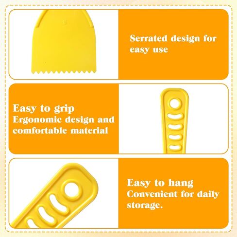 Body Filler Spreader Glue Spreader Plastic Notch Trowel with Handle Adhesive Spreaders in 3 Sizes Notched Adhesive Barrier Spreaders Tool for Glue Epoxy Fillers Putties Resin Automotive in Kuwait