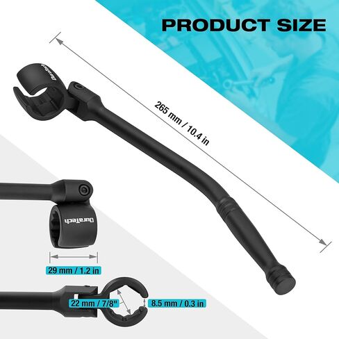 DURATECH 7/8" (22mm) O2 Sensor Wrench, Flexible Head Oxygen Sensor Wrench with 6-Point & 12-Point Double Ends, Contour Handle, Premium Alloy Steel, Black Finish in Kuwait