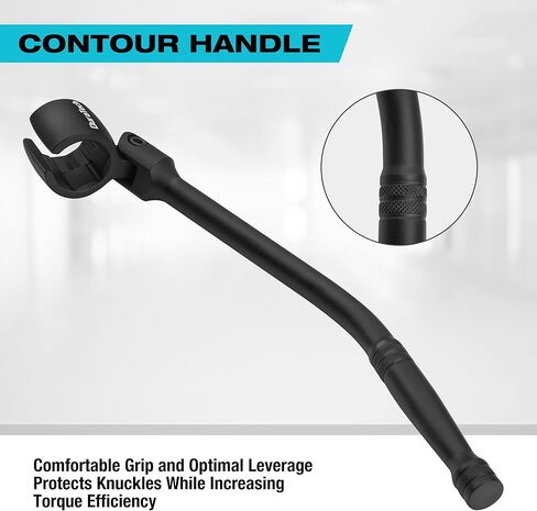 DURATECH 7/8" (22mm) O2 Sensor Wrench, Flexible Head Oxygen Sensor Wrench with 6-Point & 12-Point Double Ends, Contour Handle, Premium Alloy Steel, Black Finish in Kuwait