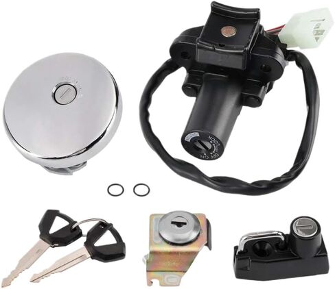 مجموعة قفل مفتاح الإشعال متوافقة مع W800 EJ800 2019 2020 2021 2022 2023 2024 2025 قفل خوذة غطاء الغاز in Kuwait