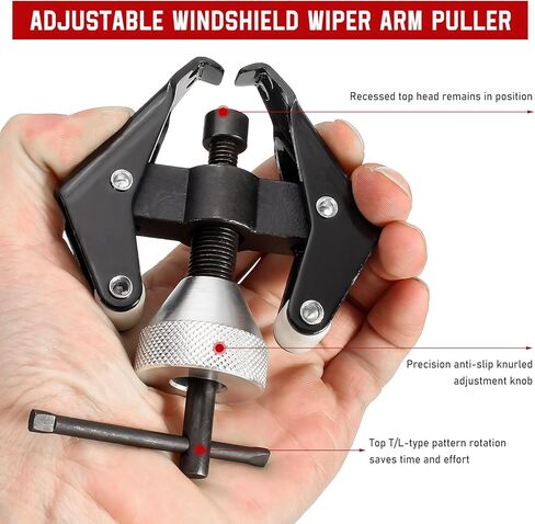 Windshield Wiper Arm Removal Tool Kit, Heavy Duty Battery Terminal and Windscreen Arm Bearing Puller, Adjustable Windscreen Wiper Arms Repair Tools for Cars Trucks SUVs in Kuwait