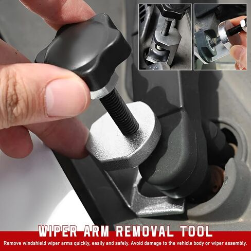Windshield Wiper Arm Removal Tool Kit, Heavy Duty Battery Terminal and Windscreen Arm Bearing Puller, Adjustable Windscreen Wiper Arms Repair Tools for Cars Trucks SUVs in Kuwait