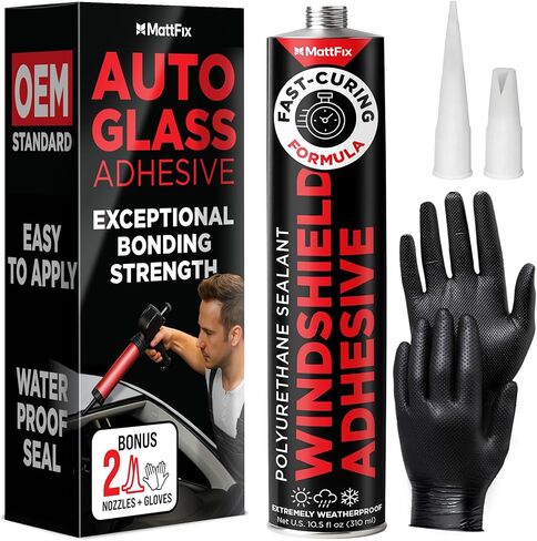 Windshield Adhesive – Easy to Apply – Fast Curing & Weather Resistant – High-Strength Bond – Professional Polyurethane Auto Glass Adhesive – Windshield Sealant – Repair Kit for Cars, Trucks & SUVs in Kuwait