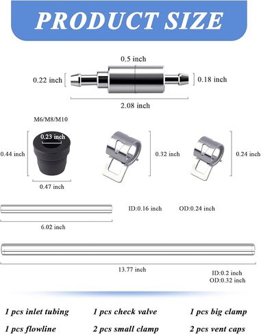 Brake Bleeder Hose Kit, Brake Fluid Bleeder Kit with 2 PCS Brake Bleeder Hose One Way Check Valve, Versatile Break Bleeder Kit for Car Motorbike Bike in Kuwait