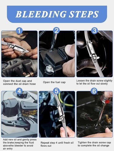 Brake Bleeder Hose Kit, Brake Fluid Bleeder Kit with 2 PCS Brake Bleeder Hose One Way Check Valve, Versatile Break Bleeder Kit for Car Motorbike Bike in Kuwait