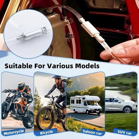 2PCS Brake Bleeder Hose One Way Check Valve Tube Bleeding Tool Kit for Car Motorcyle Clutch Brake Bleeder Valve with Nozzle Cap and Clamp Universal Brake Fluid Bleeder Kit for Hydraulic Brake System in Kuwait