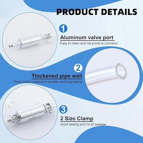 2PCS Brake Bleeder Hose One Way Check Valve Tube Bleeding Tool Kit for Car Motorcyle Clutch Brake Bleeder Valve with Nozzle Cap and Clamp Universal Brake Fluid Bleeder Kit for Hydraulic Brake System in Kuwait