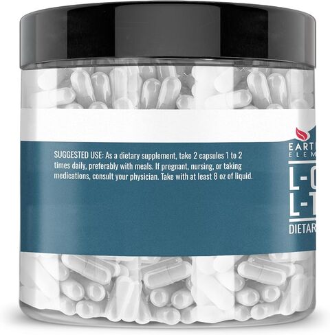 Earthborn Elements L-Carnitine Tartrate، 200 كبسولة، بدون مغنيسيوم أو حشو أرز، بدون إضافات، خالي من الغلوتين، غير مخفف in Saudi Arabia
