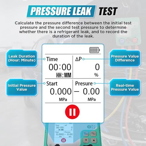 مقاييس رقمية متعددة، 92 مقياس تبريد HVAC، مجموعة قياس تيار متردد مع خراطيم، مجموعة قياس مبرد R22 R134a R410a مع واجهة SAE 1/4 بوصة، خطاف محمول in Kuwait