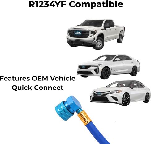 مجموعة إعادة شحن التيار المتردد التلقائي ENVIRO-SAFE R1234YF مع هواء القطب الشمالي، وشحن الزيت، وإيقاف التسرب، ومقياس، ونظام احترافي مكون من 4 قطع in Kuwait