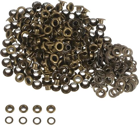 100 x 3mm Gold Eyelets for Clothing and Leather Crafts - Grommets for Adding Ribbons, Lacing and Fabric in Art and Sewing Projects - Ideal for Bags, Scrapbooking, and Clothes Repair in Saudi Arabia