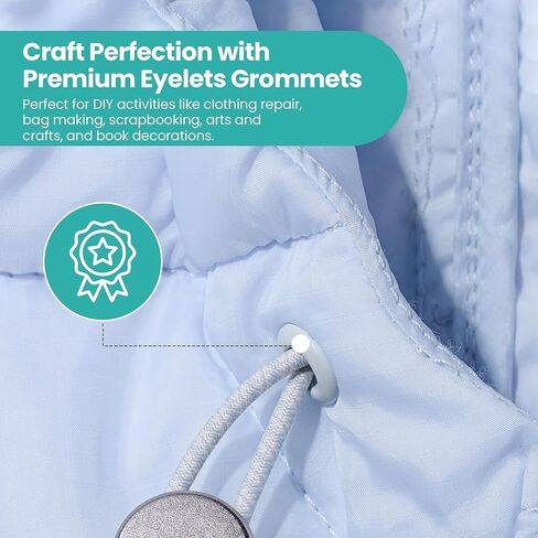 100 x 3mm Gold Eyelets for Clothing and Leather Crafts - Grommets for Adding Ribbons, Lacing and Fabric in Art and Sewing Projects - Ideal for Bags, Scrapbooking, and Clothes Repair in Saudi Arabia