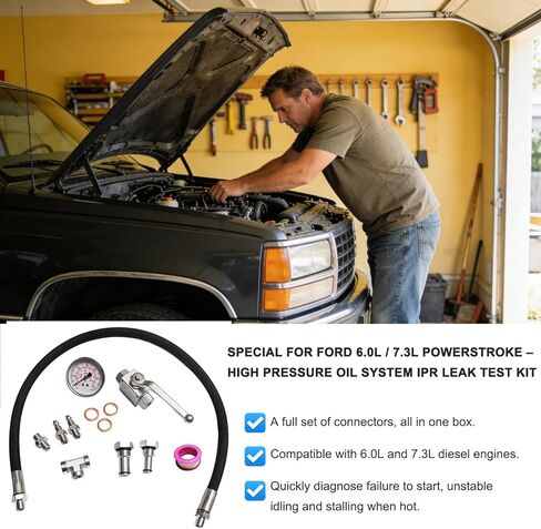 نظام زيت الضغط العالي IPR أداة اختبار الهواء مجموعة خاصة تناسب فورد 6.0L-7.3LPowerstroke الديزل in Kuwait