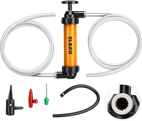 Fluid Transfer Siphon Pump for Gasoline, Multi-Use Liquid Transfer Pump, Fuel Oil Siphon Pumps, Multifunction Hand Inflation Pumps with Inflator Hose adapter, Balloon adapter in Kuwait