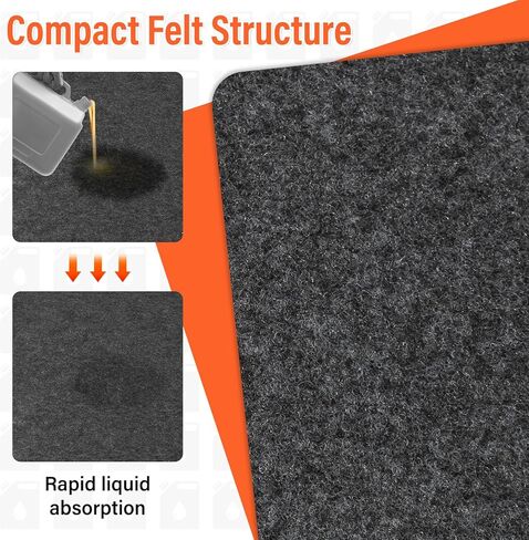 2 Pack 36 x 60 Inch Premium Oil Spill Mat,Garage Floor Mat for Under Car,Highly Absorbent Maintenance Mat Protect Your Floor from Oil Drips, Spills, Splashes and Stains in Saudi Arabia