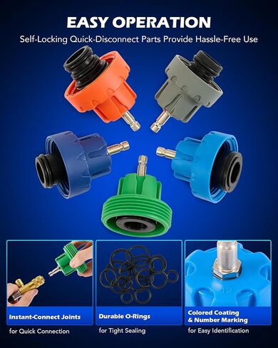 Orion Motor Tech Coolant Pressure Tester Kit, 34pc Universal Coolant Vacuum Refill Kit with 23 Adapters, Cooling System Pressure Tester Kit with Hose Clamp Pliers, Pressure Tester for Coolant System in Kuwait