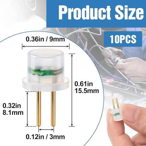 10 Pcs Car SRS Airbag Simulator Tester, Airbag Bypass Resistor Kit for Finding Faults, Universal 12V 2‑Pin Auto Air Bag Diagnostic Scanner Testing Instrument for SUV Truck - White in Kuwait