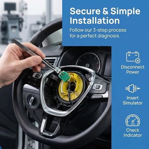 10 Pcs Car SRS Airbag Simulator Tester, Airbag Bypass Resistor Kit for Finding Faults, Universal 12V 2‑Pin Auto Air Bag Diagnostic Scanner Testing Instrument for SUV Truck - White in Kuwait