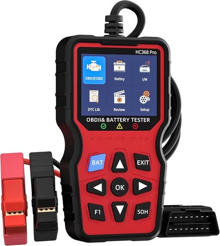 ماسح ضوئي OBD2 مع جهاز اختبار البطارية: تصميم 2 في 1 1S قراءة ومسح رموز المحرك للتشخيص التلقائي - يناسب 99.8% نظام شحن اختبار المركبات وبطارية 12 فولت لسيارات 1996+، إعداد سريع لمدة 3 دقائق in Kuwait