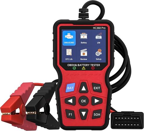 ماسح ضوئي OBD2 مع جهاز اختبار البطارية: تصميم 2 في 1 1S قراءة ومسح رموز المحرك للتشخيص التلقائي - يناسب 99.8% نظام شحن اختبار المركبات وبطارية 12 فولت لسيارات 1996+، إعداد سريع لمدة 3 دقائق in Kuwait