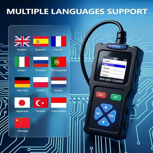سيارة obd2 الماسح الضوئي أداة تشخيصية فحص محرك رمز القارئ البيانات الحية اختبار البطارية أداة مسح السيارة لمعظم السيارات obdii منذ عام 1996 in Kuwait
