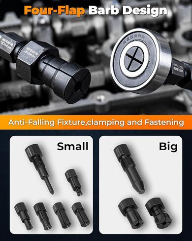 2 in 1 Blind Hole Bearing Puller & Bearing Press Kit, 16pc Bearing Remover & Installer Set with Seal Driver & 5 Bearing Adapters and Expandable Collet 8-29mm for Bicycle, Motorcycle in Kuwait
