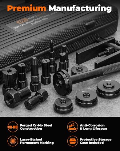 2 in 1 Blind Hole Bearing Puller & Bearing Press Kit, 16pc Bearing Remover & Installer Set with Seal Driver & 5 Bearing Adapters and Expandable Collet 8-29mm for Bicycle, Motorcycle in Kuwait
