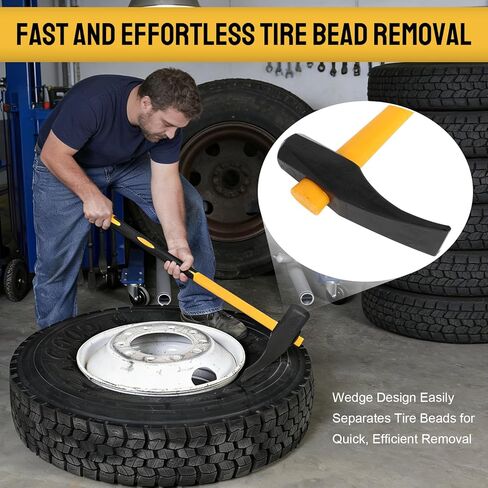 36 in Heavy Duty Tire Bead Breaker Wedge, Duck Billed Tire Hammer for Tire Removal, High-Carbon Steel, Ergonomic Non-Slip Handle, Tire Changing Tool for Car, SUV, ATV, UTV, Tractor, Semi Truck in Kuwait