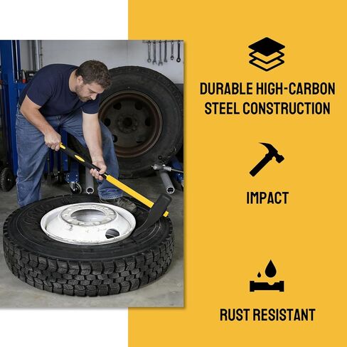 36 in Heavy Duty Tire Bead Breaker Wedge, Duck Billed Tire Hammer for Tire Removal, High-Carbon Steel, Ergonomic Non-Slip Handle, Tire Changing Tool for Car, SUV, ATV, UTV, Tractor, Semi Truck in Kuwait