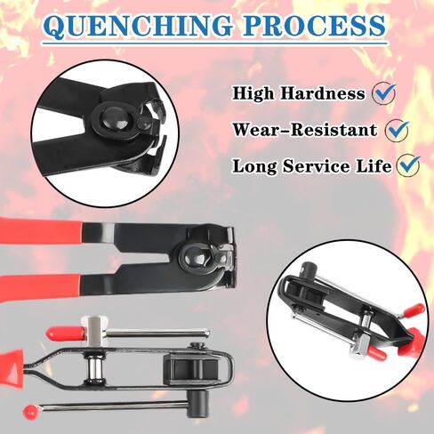 Universal CV Boot Clamp Pliers and CV Joint Ear Clamp Banding Tool,with 10pcs 304 Stainless Steel Adjustable Axle CV Joint Boot Crimp Clamp in Kuwait
