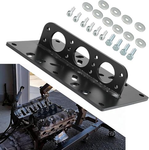 لوحة رفع المحرك العالمية، لوحة رفع المحرك LS لـ SBC BBC Chevy Ford، رافعة كاربوريتر مع لحامات معززة، أسود in Kuwait