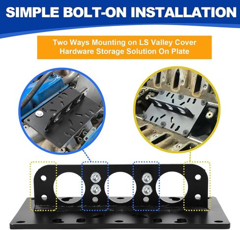 لوحة رفع المحرك العالمية، لوحة رفع المحرك LS لـ SBC BBC Chevy Ford، رافعة كاربوريتر مع لحامات معززة، أسود in Kuwait