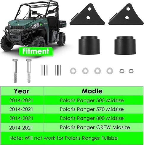 طقم رفع 2.5 بوصة نظام تعليق أمامي وخلفي UTV لـ Polaris Ranger 500/570/CREW Midsize 2014-2025 in Kuwait
