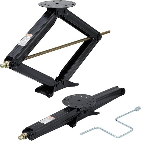 Heavy Duty RV Stabilizer Jacks Set – 5000lb Capacity Scissor Jacks, 4" to 30" Height Adjustable with Easy Crank Handle – Reliable Leveling for Travel Trailers, Campers, Truck Campers, 2-Pcs in Kuwait