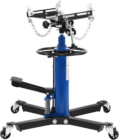 Hydraulic Transmission Jack 1600LBS (0.75 Ton), Heavy Duty High Lift Transmission Jack Hoist with Dual Spring, Adjustable Height 35"–70", 360° Swivel Whee, 30° Tilt Saddle in Kuwait