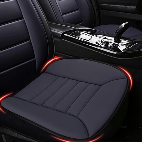 MYFAMIREA Car Seat Cushion Pad 1.2" Thick Comfort Seat Protector for Car Driver Seat Office Chair Home Use Memory Foam Seat Cushion with Non Slip Bottom, 20'' x 18.5'', Black in Saudi Arabia