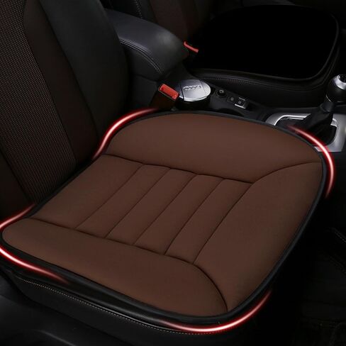 MYFAMIREA Car Seat Cushion Pad 1.2" Thick Comfort Seat Protector for Car Driver Seat Office Chair Home Use Memory Foam Seat Cushion with Non Slip Bottom, 20'' x 18.5'', Black in Saudi Arabia