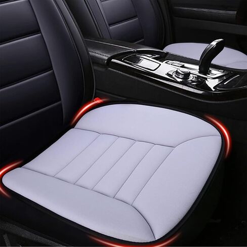 MYFAMIREA Car Seat Cushion Pad 1.2" Thick Comfort Seat Protector for Car Driver Seat Office Chair Home Use Memory Foam Seat Cushion with Non Slip Bottom, 20'' x 18.5'', Black in Saudi Arabia