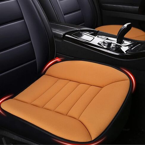 MYFAMIREA Car Seat Cushion Pad 1.2" Thick Comfort Seat Protector for Car Driver Seat Office Chair Home Use Memory Foam Seat Cushion with Non Slip Bottom, 20'' x 18.5'', Black in Saudi Arabia
