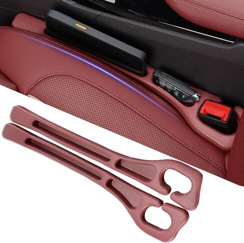 YLXGT Car Seat Gap Filler Organizer Universal for Car SUV Truck Accessories Seat Gap Plug Blocker with Storage Slot Black 2 Pack in Saudi Arabia