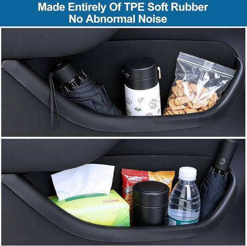 Door Pocket Liner for New 2025 2026 Model Y Juniper Side Door Storage Pocket Organizer Box 4PCS Full-Cover Waterproof & Anti-Scratch TPE Inserts, Interior Accessories for Refresh Model Y Juniper in Kuwait
