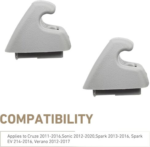 2PCS Visor Clip, Car Sun Visor Support Clip Retainer, Replacement OEM# 95994975 95994976, Sun Visor Hook Clip Compatible with Chevrolet, Cruze, Spark, Sonic, Car Accessories in Kuwait
