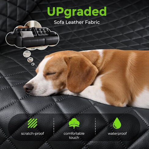 SUV Cargo Liner for Dogs, Upgraded Scratch-proof Leather 14.17" Heightened Side Flaps, 53.15" x40.55" Waterproof Non-Slip Trunk Liner with Bumper Flap, Universal Fit for SUVs Sedans Vans 3-Row SUV in Kuwait