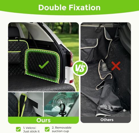 SUV Cargo Liner for Dogs, Upgraded Scratch-proof Leather 14.17" Heightened Side Flaps, 53.15" x40.55" Waterproof Non-Slip Trunk Liner with Bumper Flap, Universal Fit for SUVs Sedans Vans 3-Row SUV in Kuwait