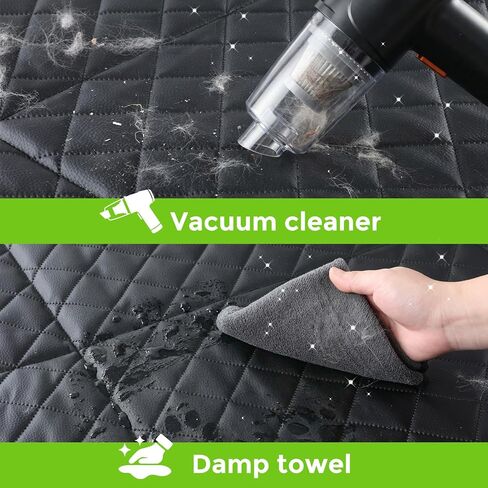 SUV Cargo Liner for Dogs, Upgraded Scratch-proof Leather 14.17" Heightened Side Flaps, 53.15" x40.55" Waterproof Non-Slip Trunk Liner with Bumper Flap, Universal Fit for SUVs Sedans Vans 3-Row SUV in Kuwait
