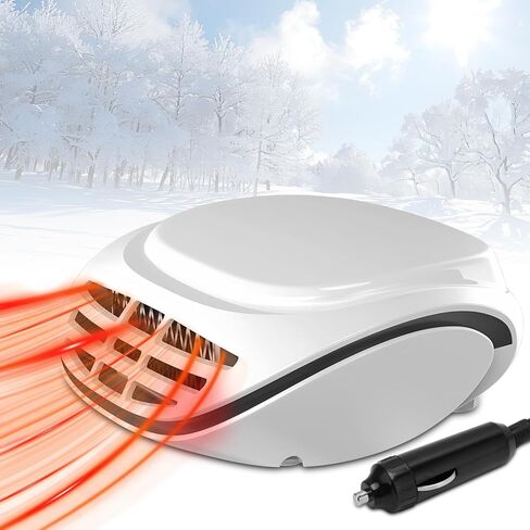 Auto Windshield Demister, DC12V Car Heater 120W Efficient Heating Portable Defroster Fan with Adjustable Angle for Winter, Fast Heating Alloy Heating Wire in Kuwait