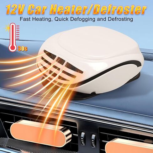 Auto Windshield Demister, DC12V Car Heater 120W Efficient Heating Portable Defroster Fan with Adjustable Angle for Winter, Fast Heating Alloy Heating Wire in Kuwait